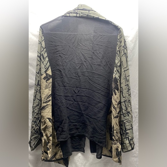 Silk kimono style jacket & scarf NWT sz L - Picture 7 of 8
